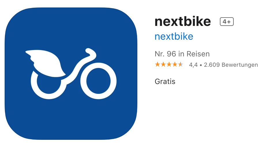 Nextbike  腳踏車租借app