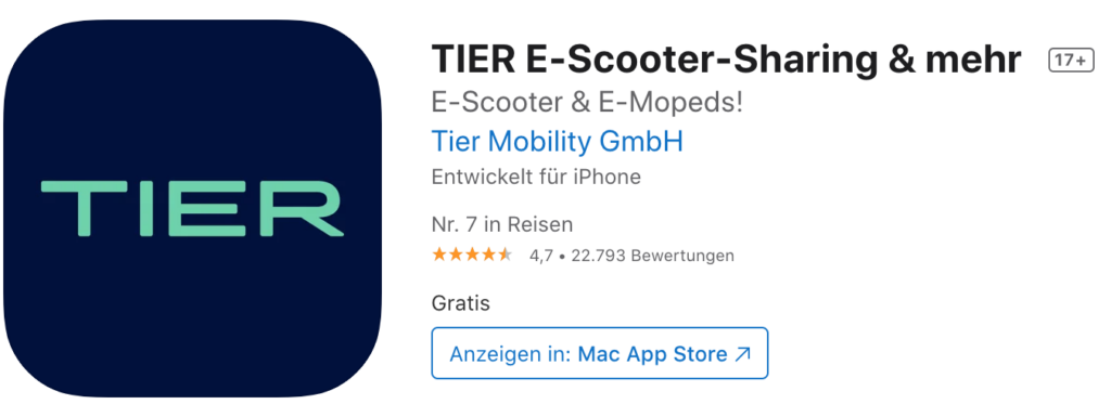Tier 電動滑板車租借app