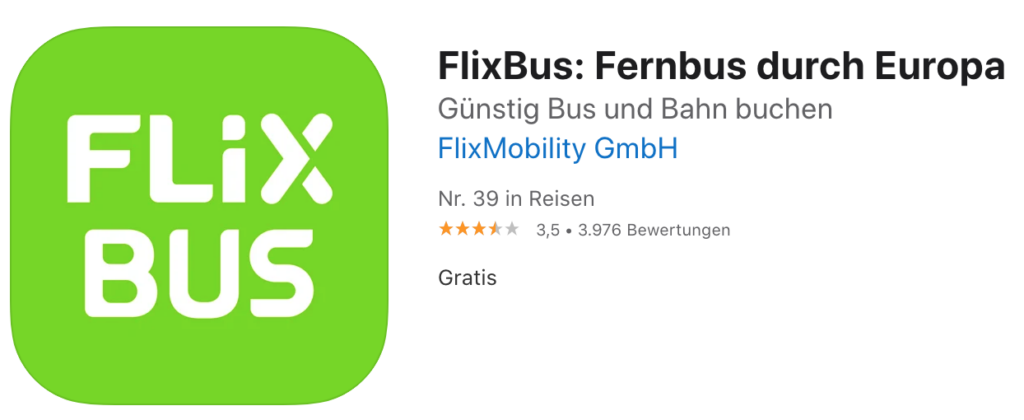 Flixbus 德國巴士 app