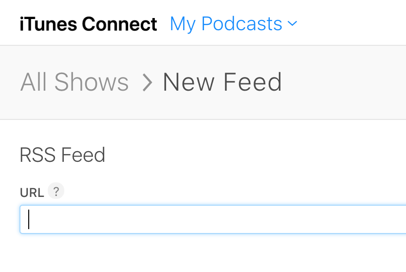 itunes connect 提交 Podcast RSS Feed